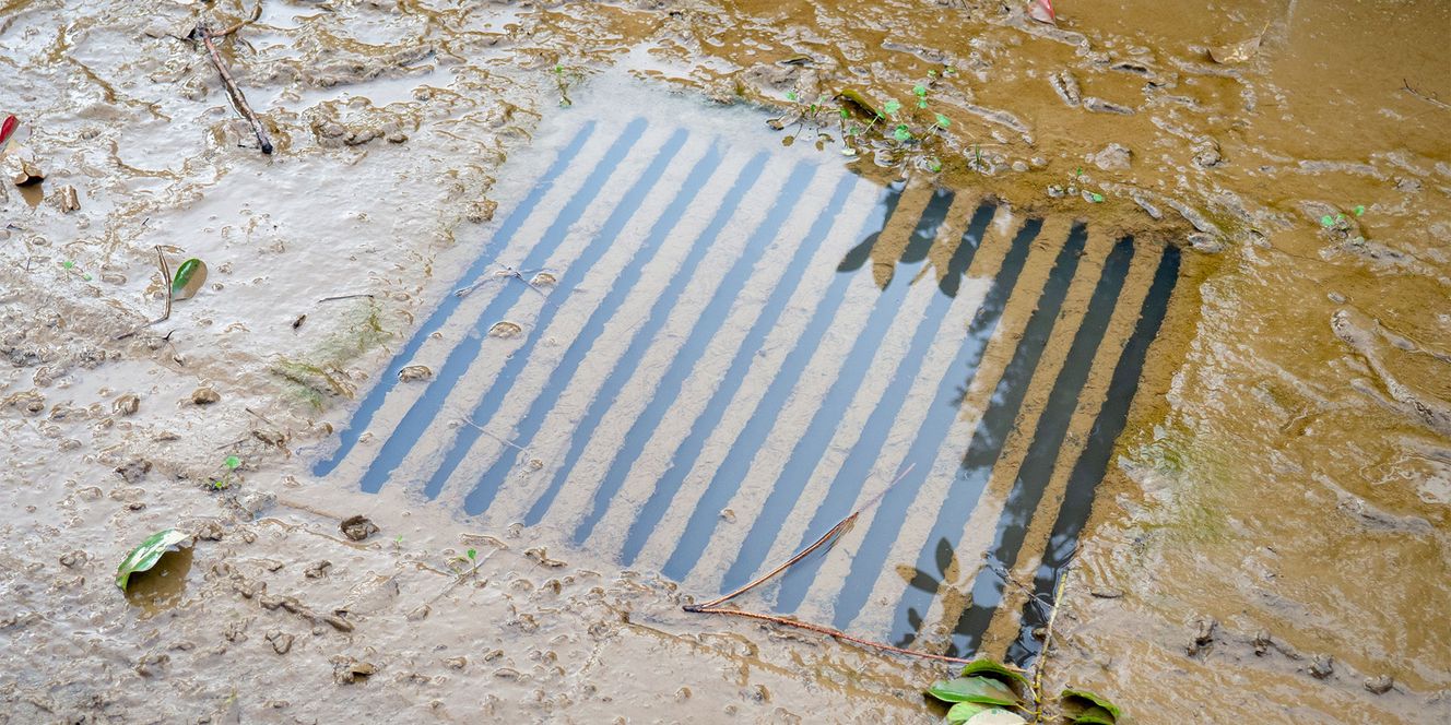 Overflowing drains and drainage problems can cause subsidence