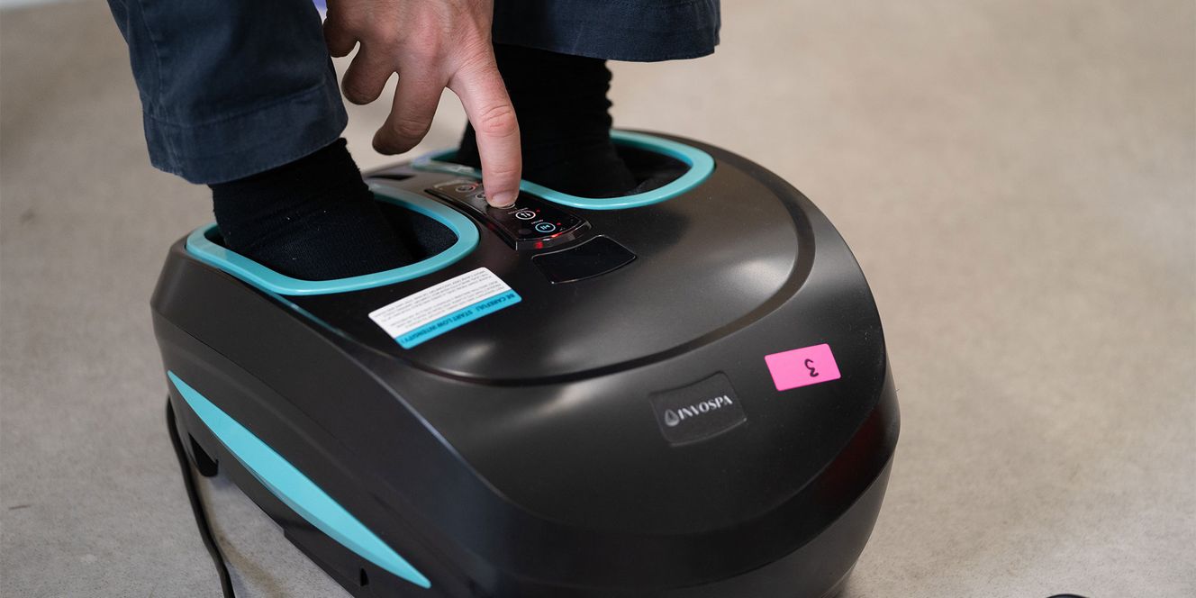 Our testers try the massage, air compression and heat settings on each machine