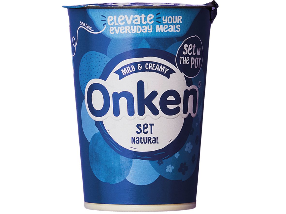 ONKEN SET NATURAL YOGURT (450g) Full price of £1.75 to £2.10, but £1.50 or less 99% of the time, and often as low as £1.25 at one of the major supermarkets.

