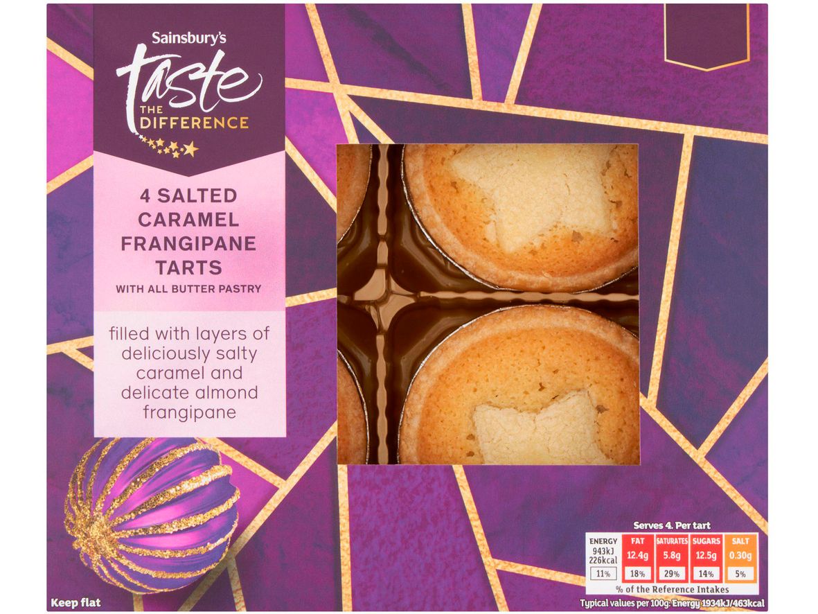 Sainsbury's Taste the Difference 4 Salted Caramel Frangipane Pies