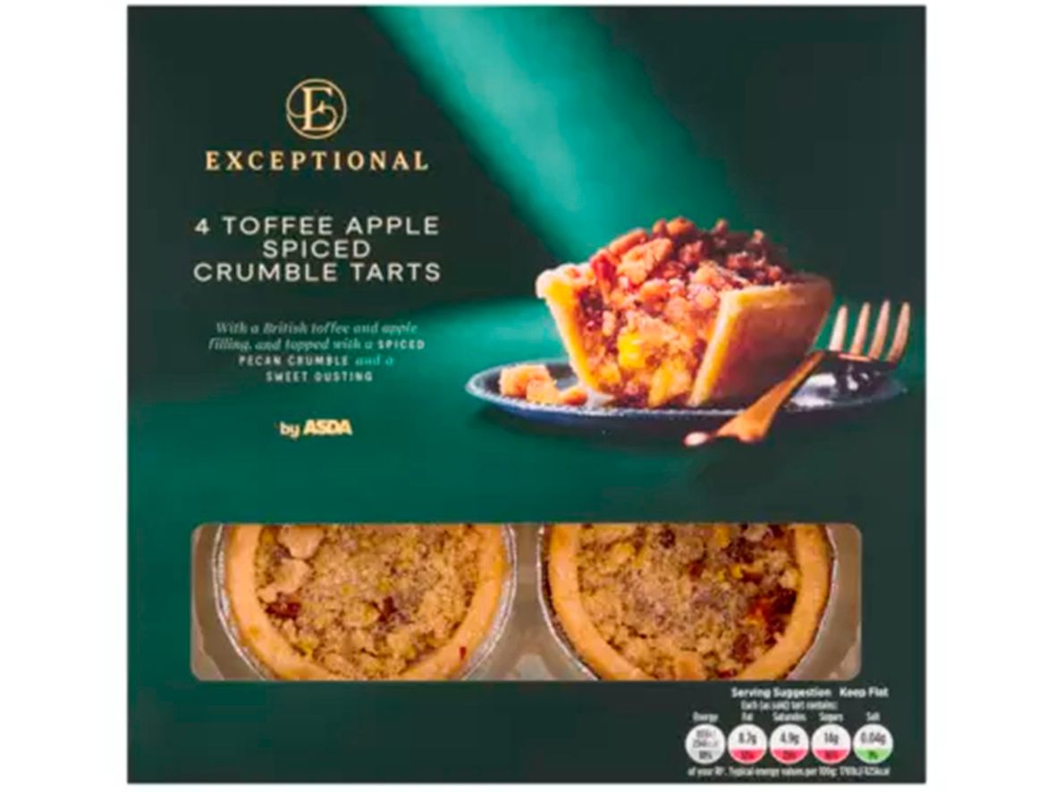 Exceptional by Asda 4 Toffee Apple Spiced Crumble Tarts