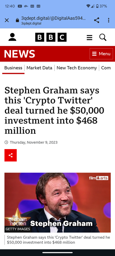 Fake BBC article