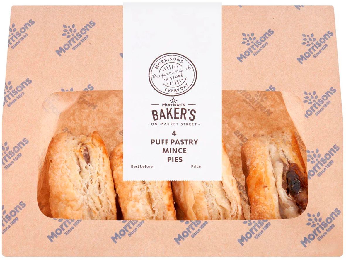 Morrisons Market Street 4 Puff Pastry Mince Pies