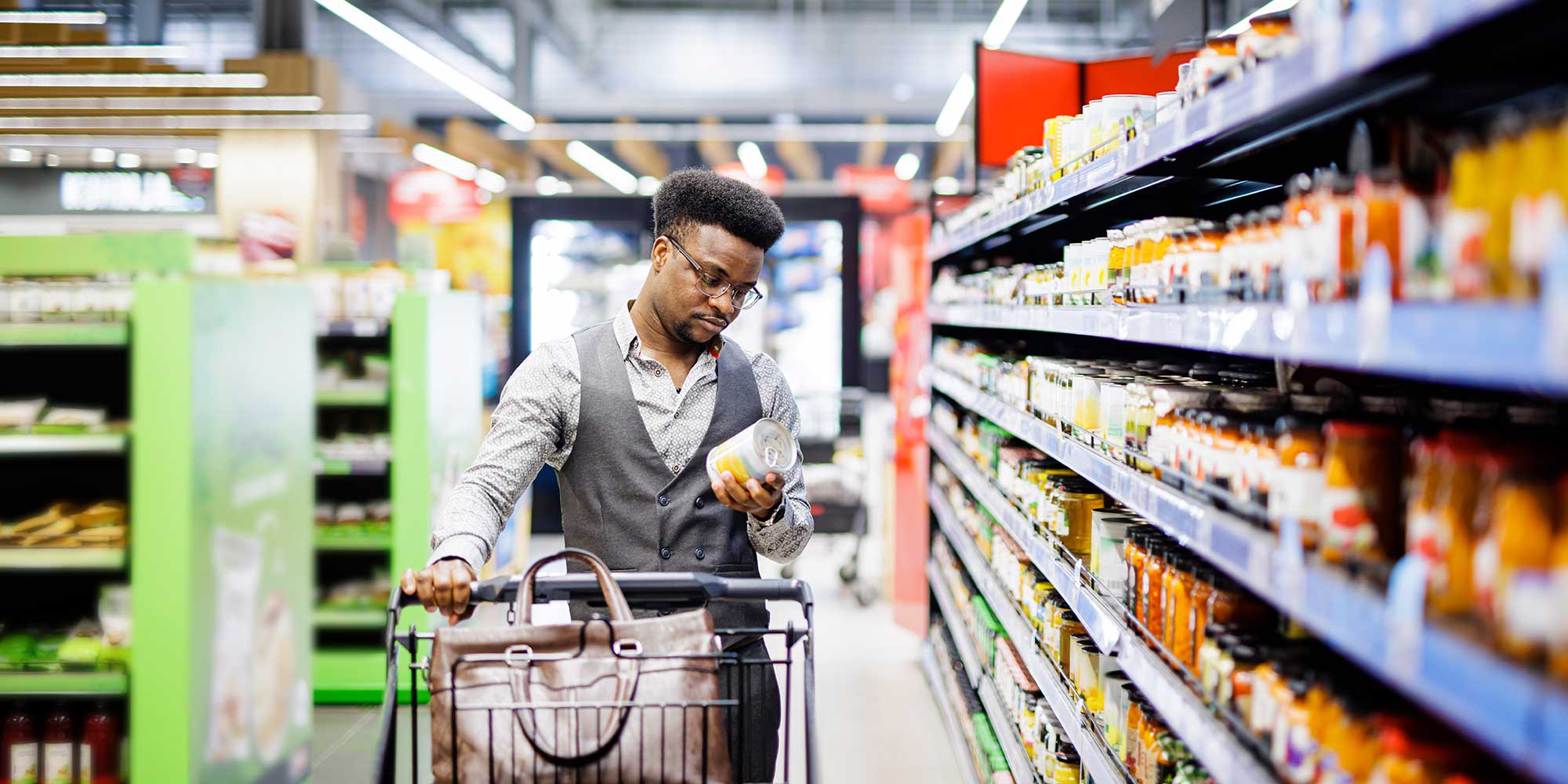 person shopping for food