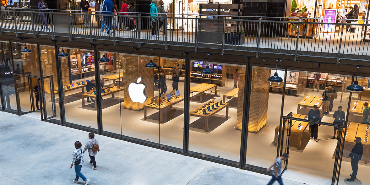 Shop front of an Apple store