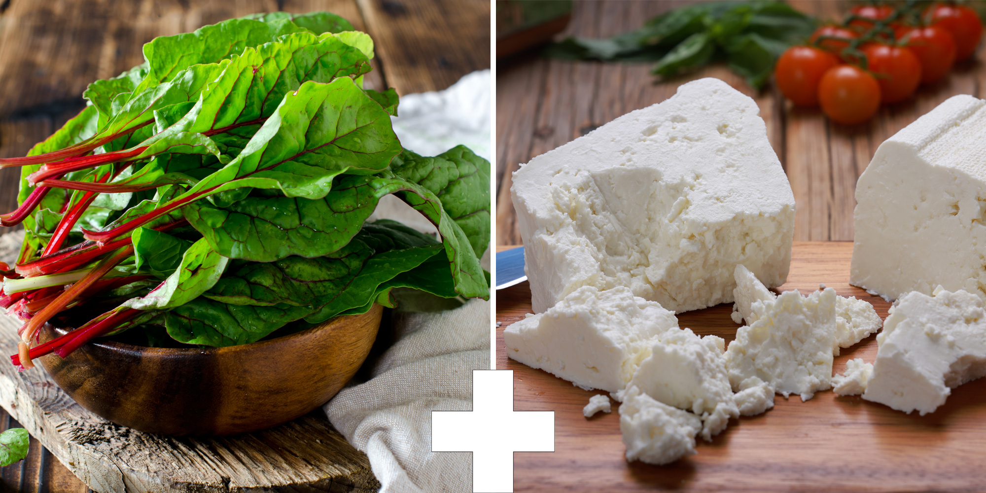 Greens with feta cheese