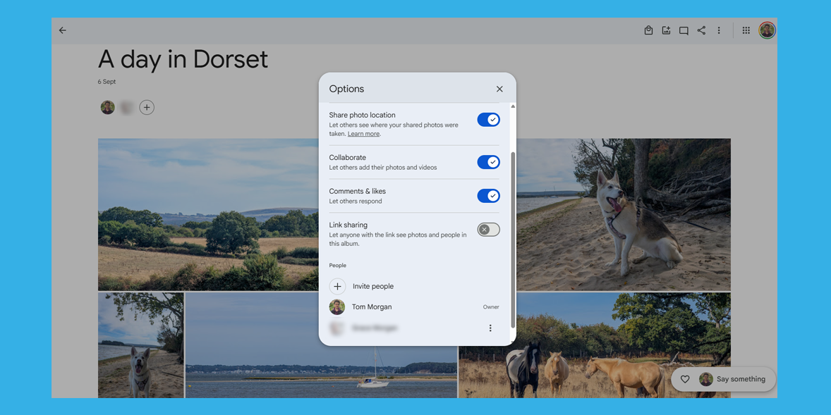 Google Photos permissions