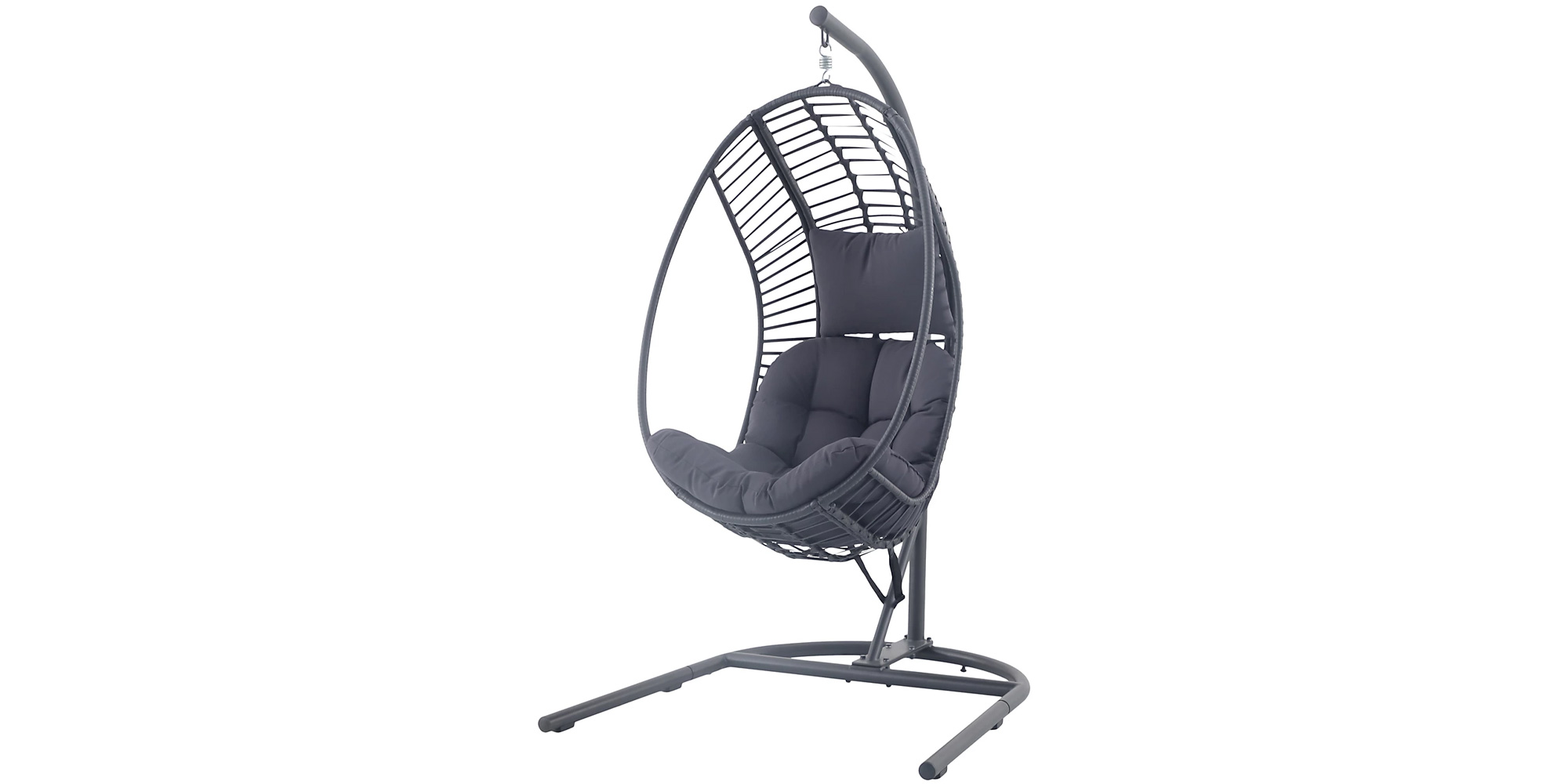 B&Q Maeria Dark Grey Metal Hanging Egg Chair