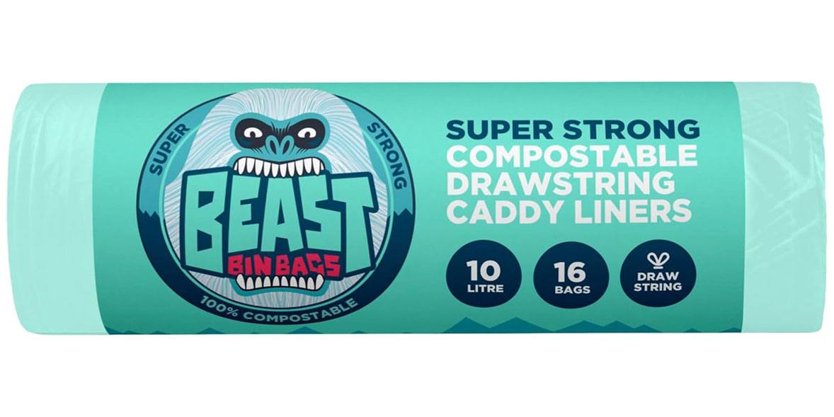 Beast Drawstring 10L Compostable Caddy Liners
