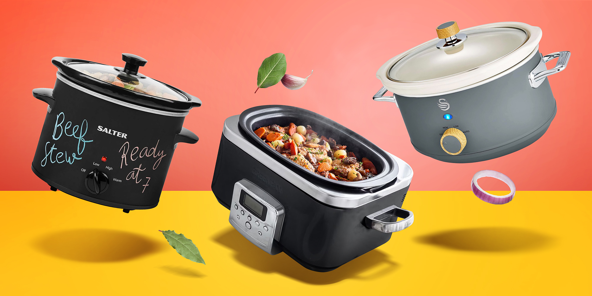 Three slow cookers