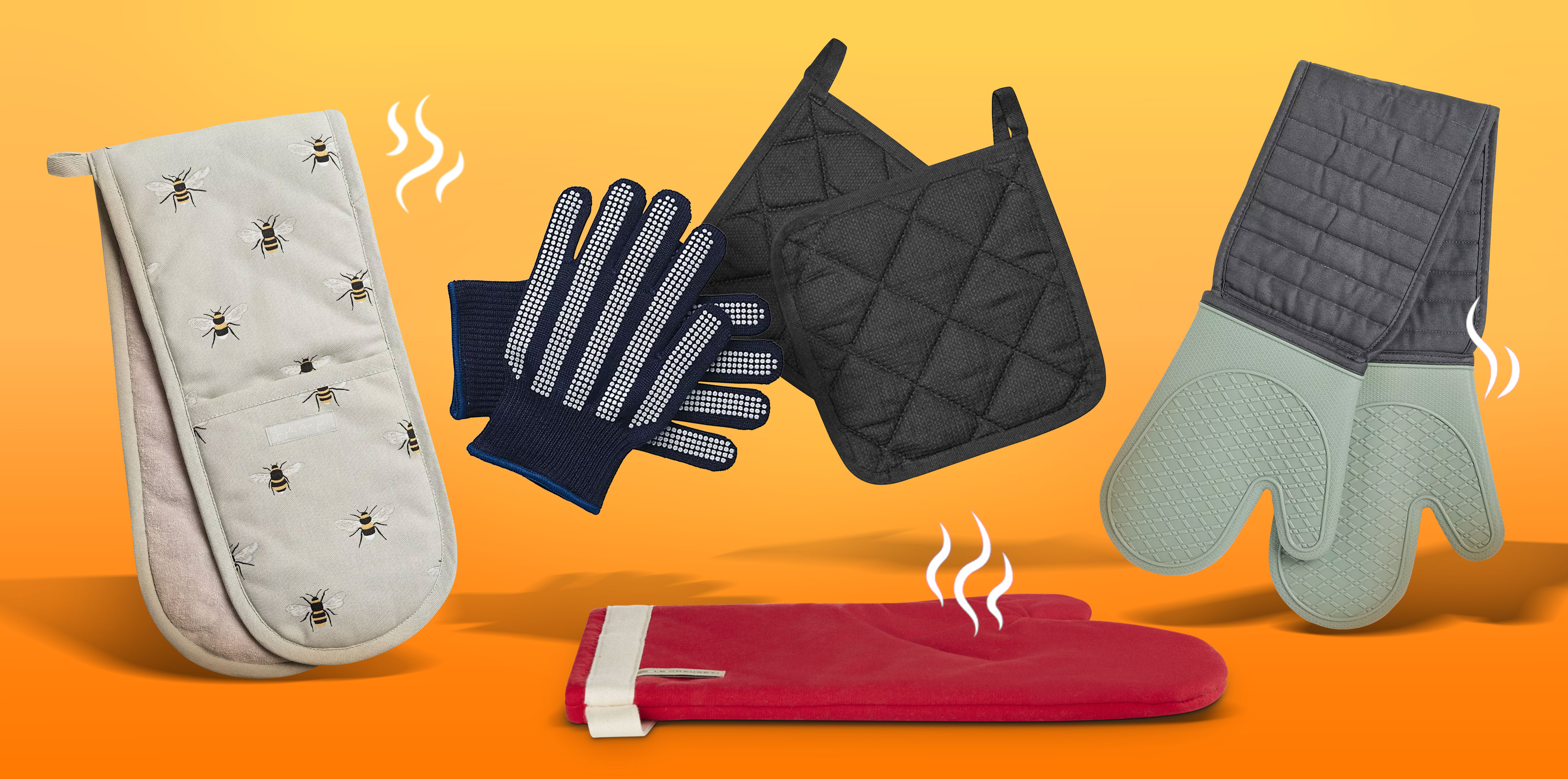 different types of oven gloves