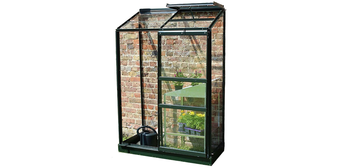 4'4 x 2'4 Halls Wall Garden 24 Small Greenhouse
