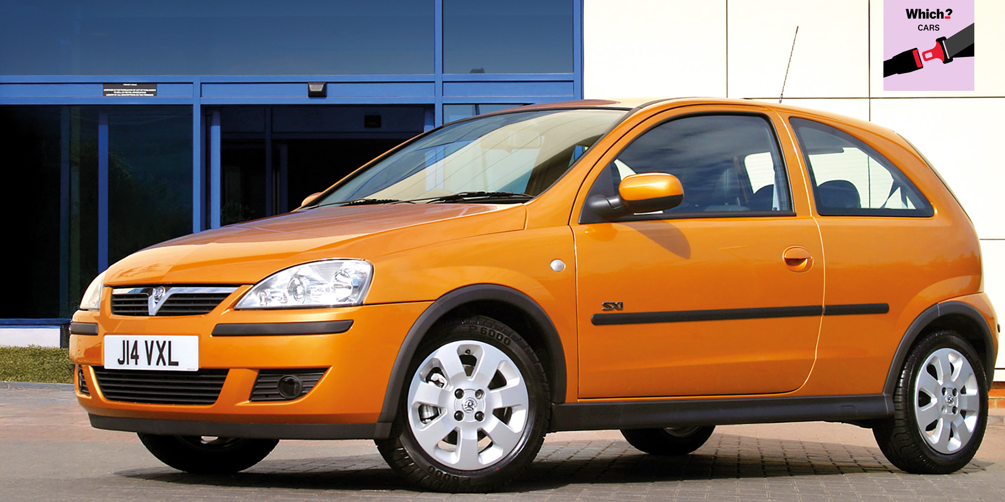 Orange Vauxhall Corsa