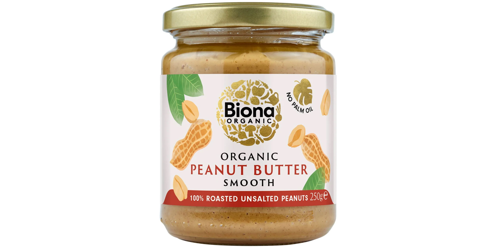 Jar of Biona organic smooth peanut butter