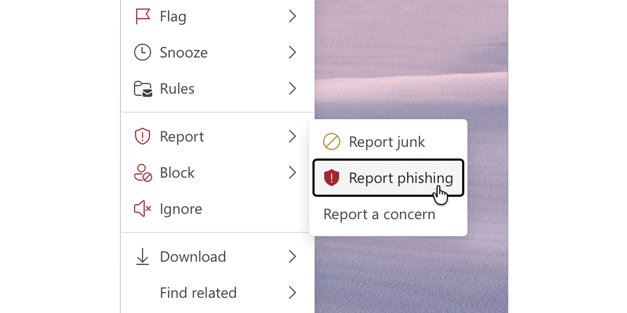 Report phishing