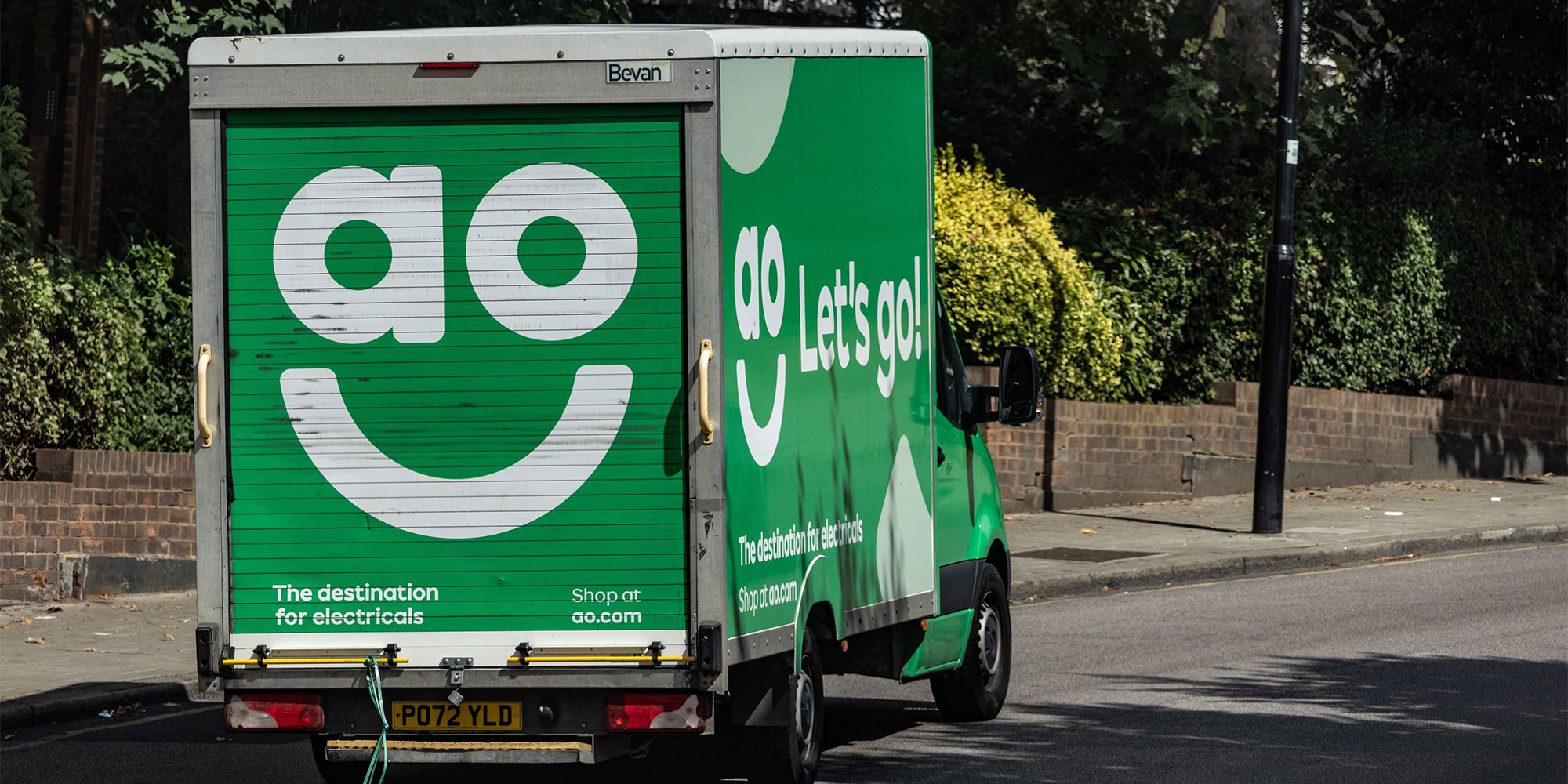 AO van driving down the road