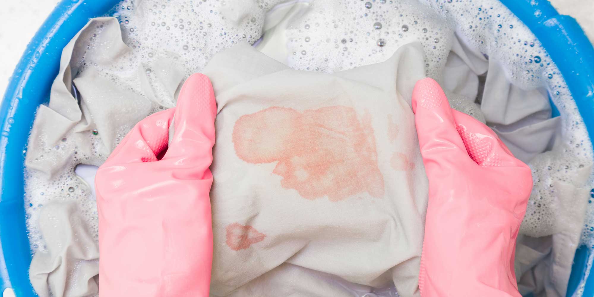 Blood-stained white t-shirt