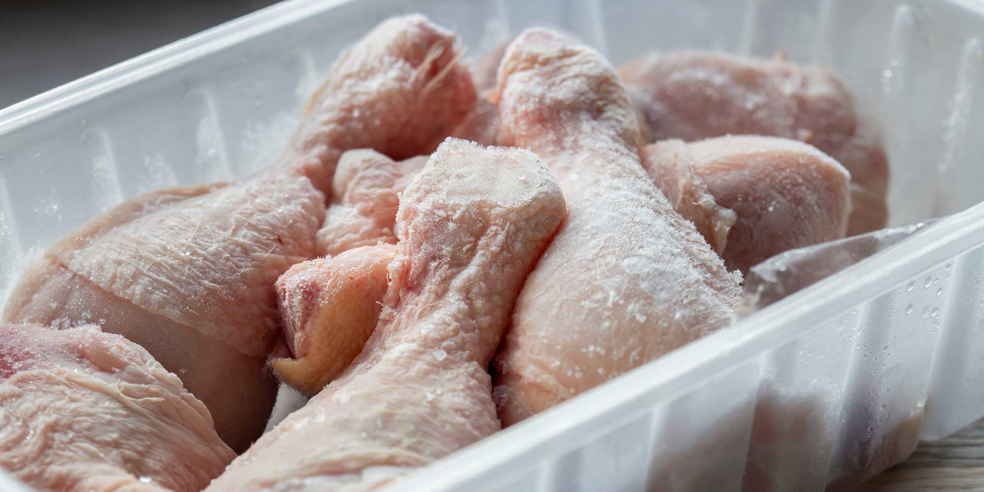 frozen chicken defrosting