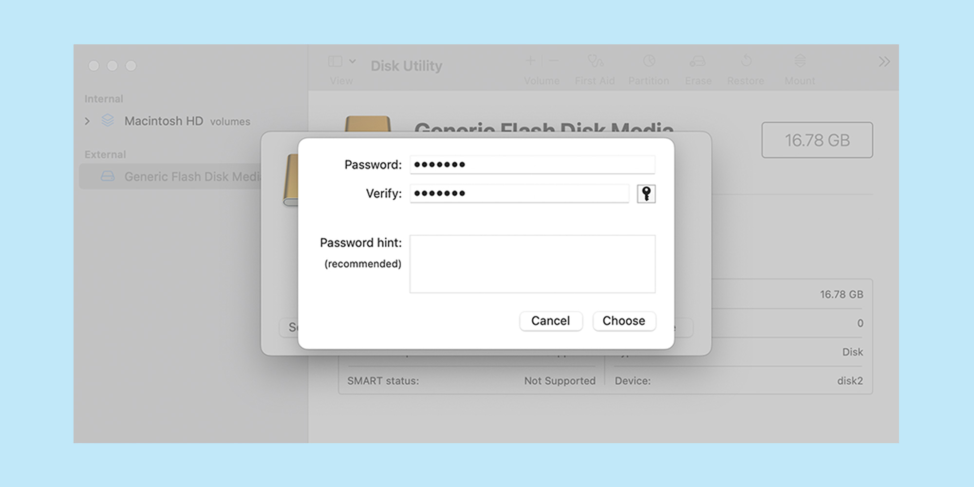Disk Utility on Mac