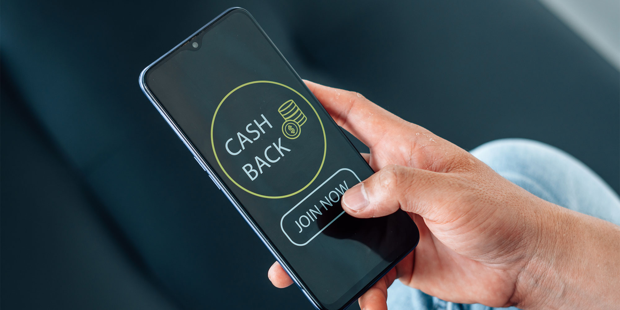 Phone showing 'cash back'