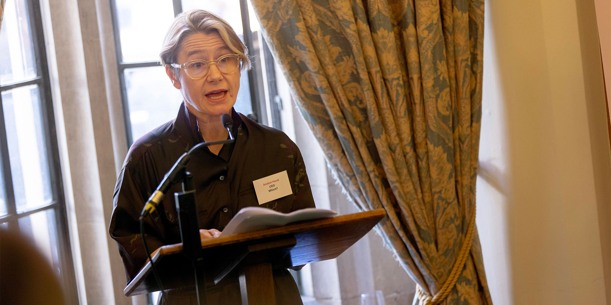 Which? CEO Anabel Hoult at launch of manifesto 