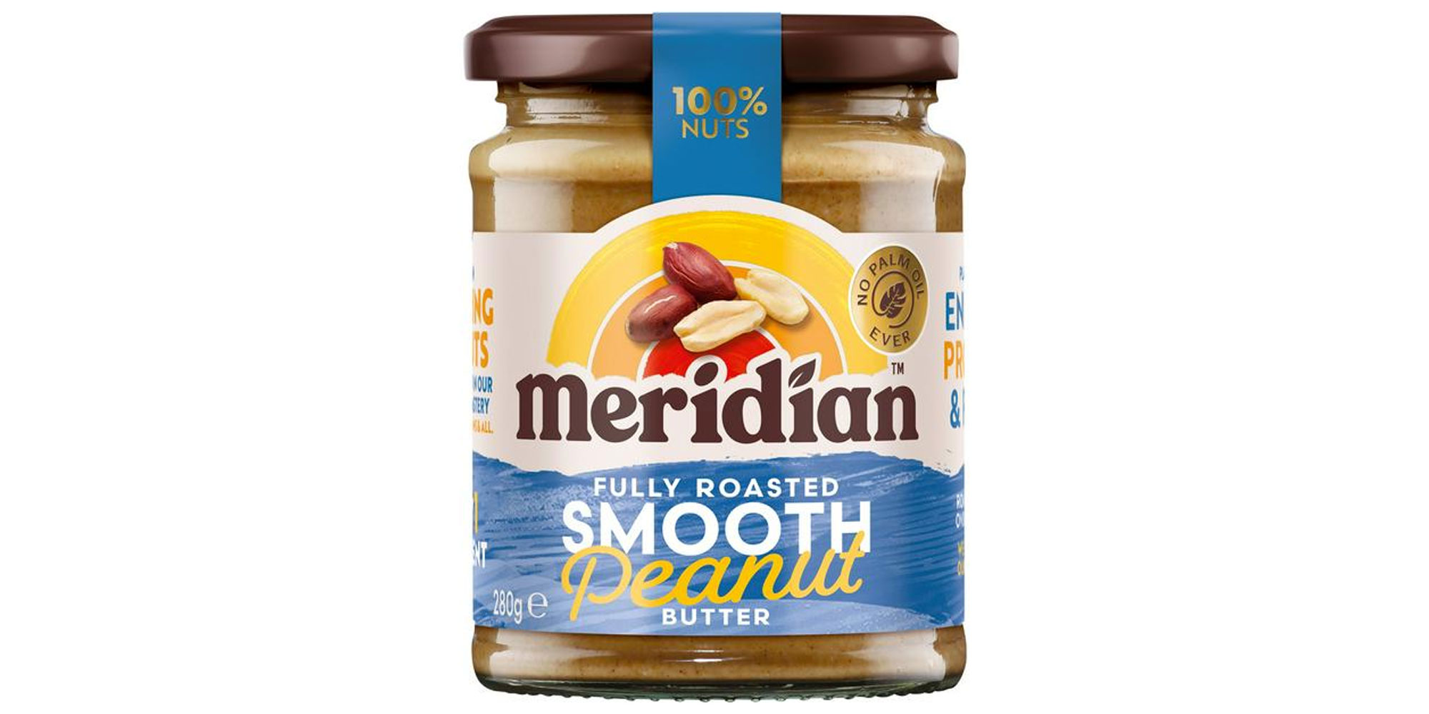 Jar of Meridian smooth peanut butter