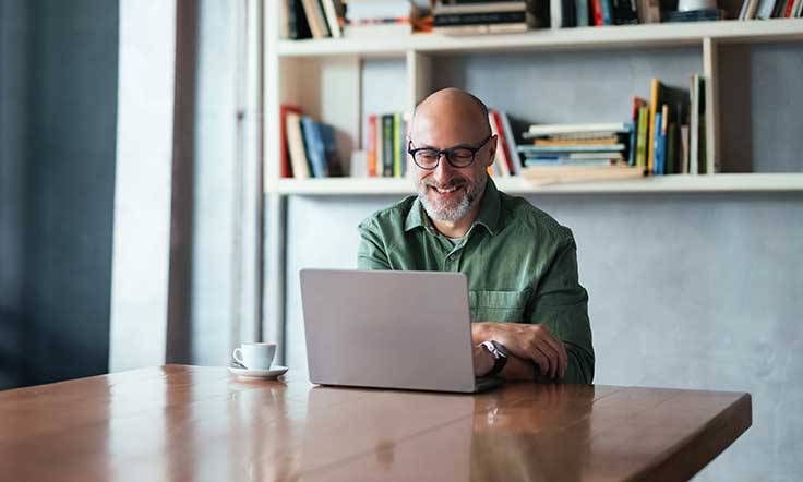 person on a laptop