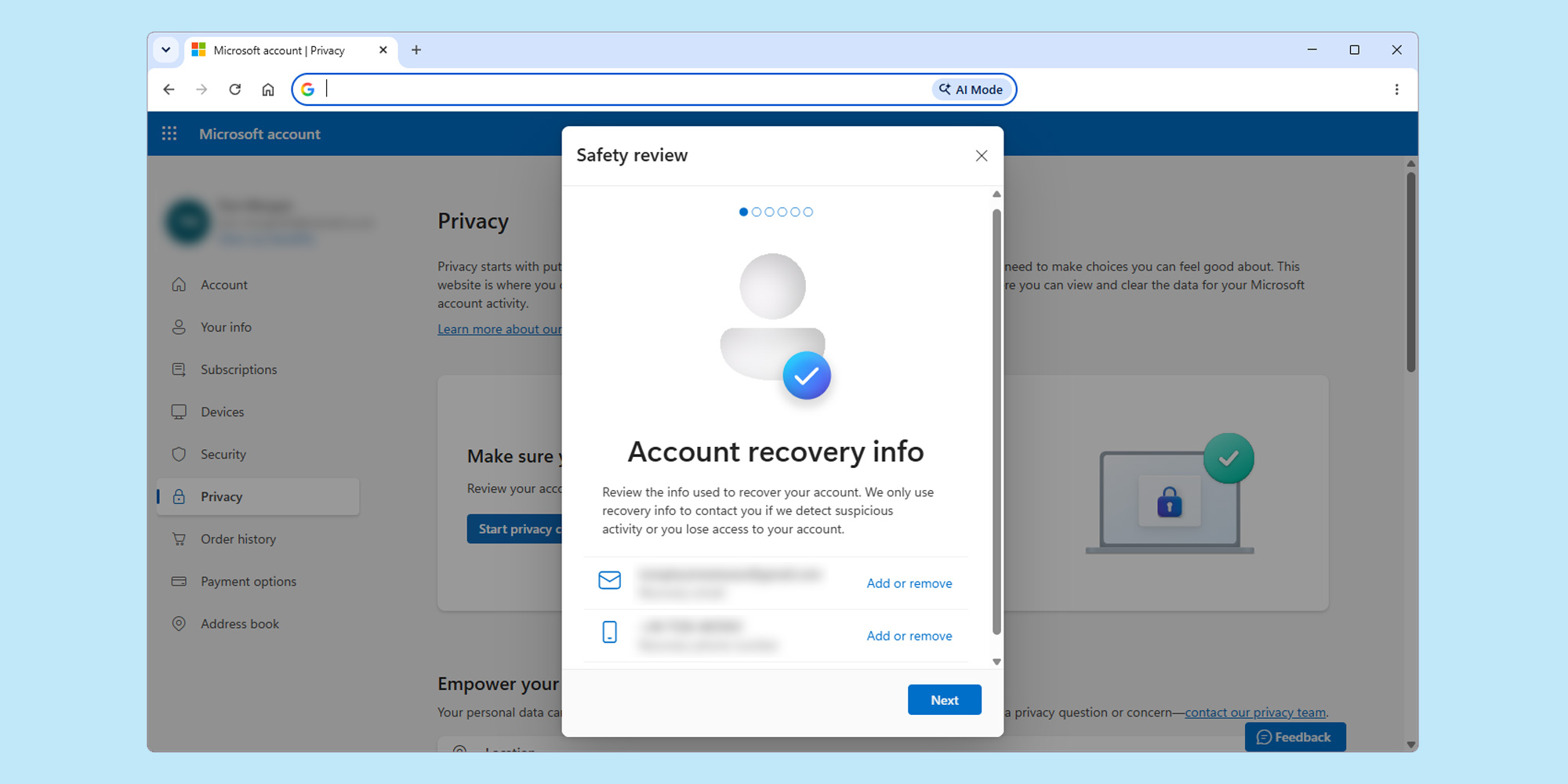 Microsoft privacy