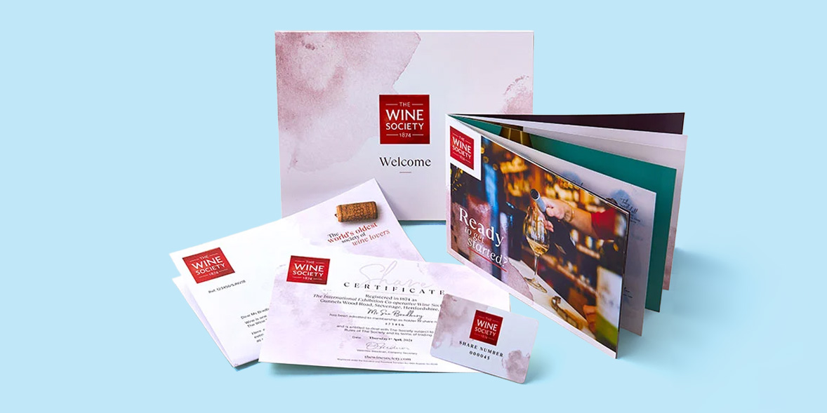Wine society membership pack
