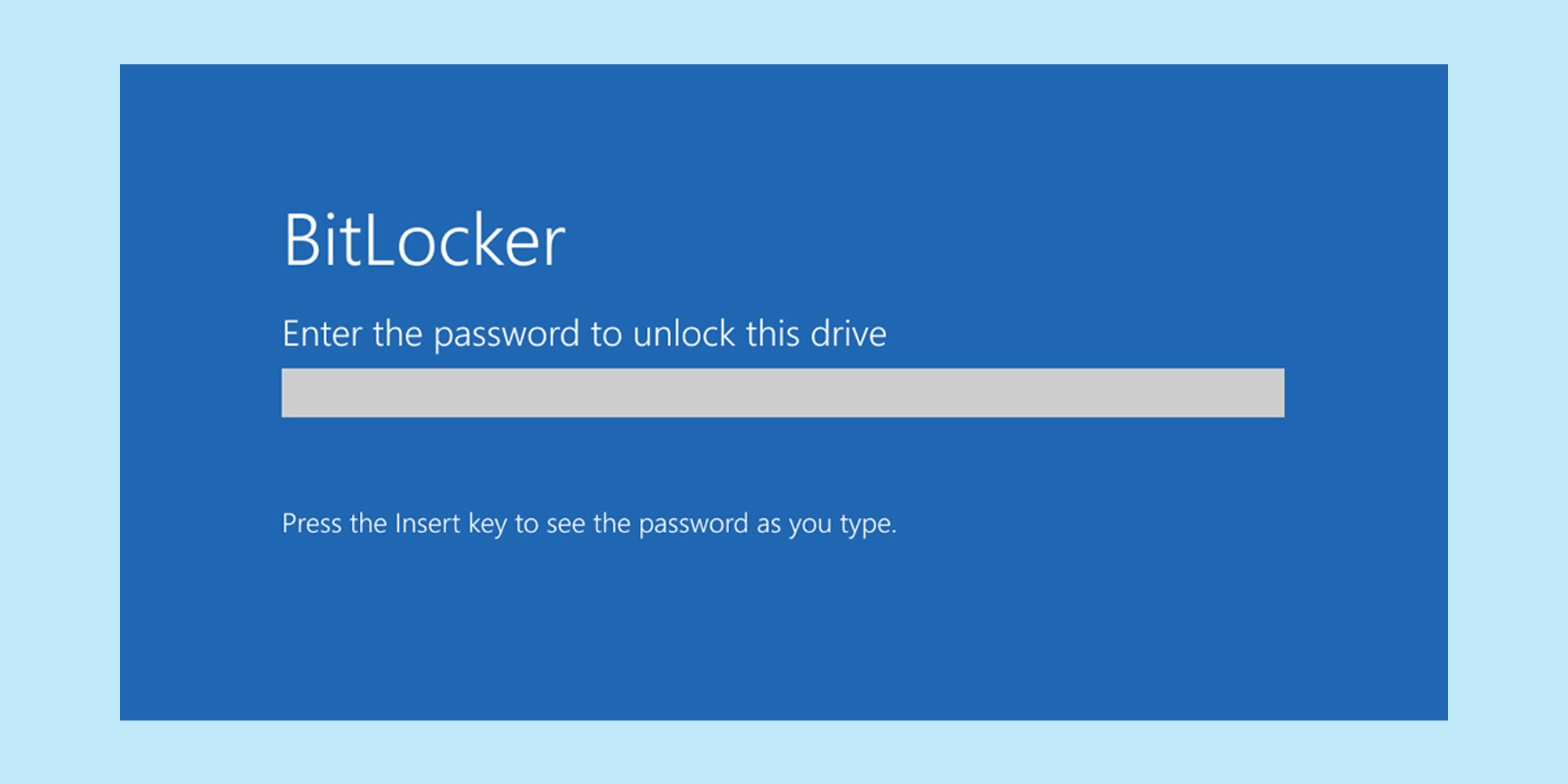 BitLocker screen
