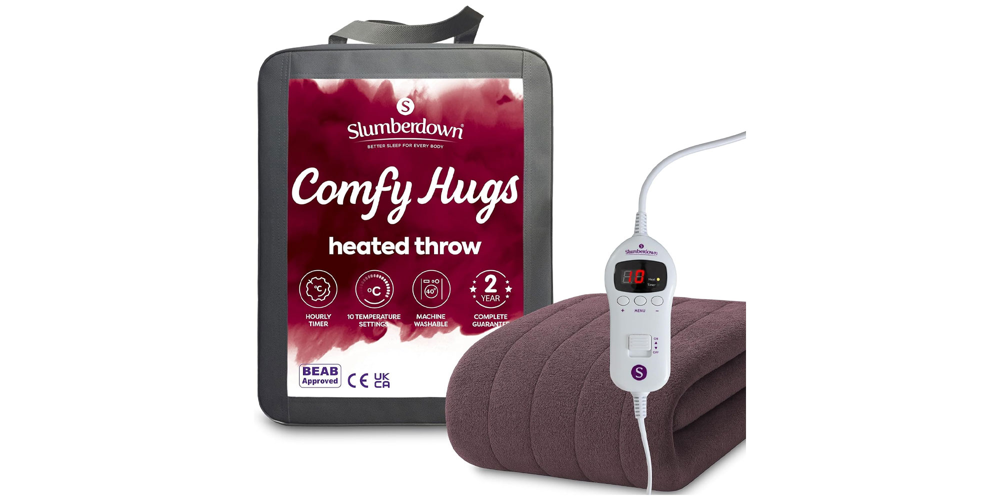 Slumberdown Comfy Hugs Heated Throw