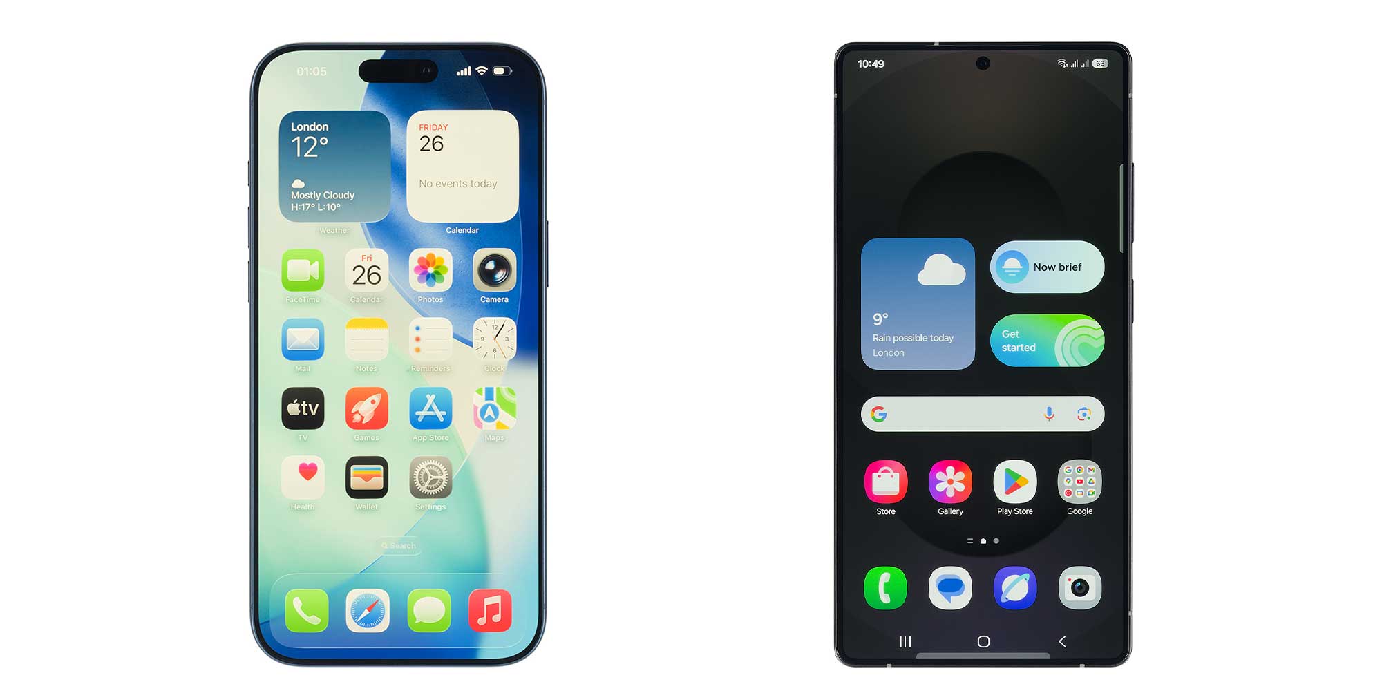 iPhone 17 Pro Max and Samsung Galaxy S25 Ultra