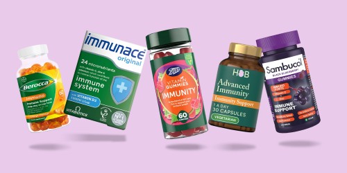 A mix of tablet and gummy immunity supplements