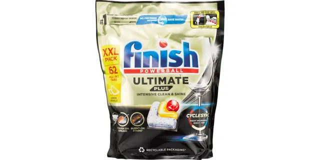 Finish Powerball Ultimate Plus Lemon Sparkle Dishwasher Tablets