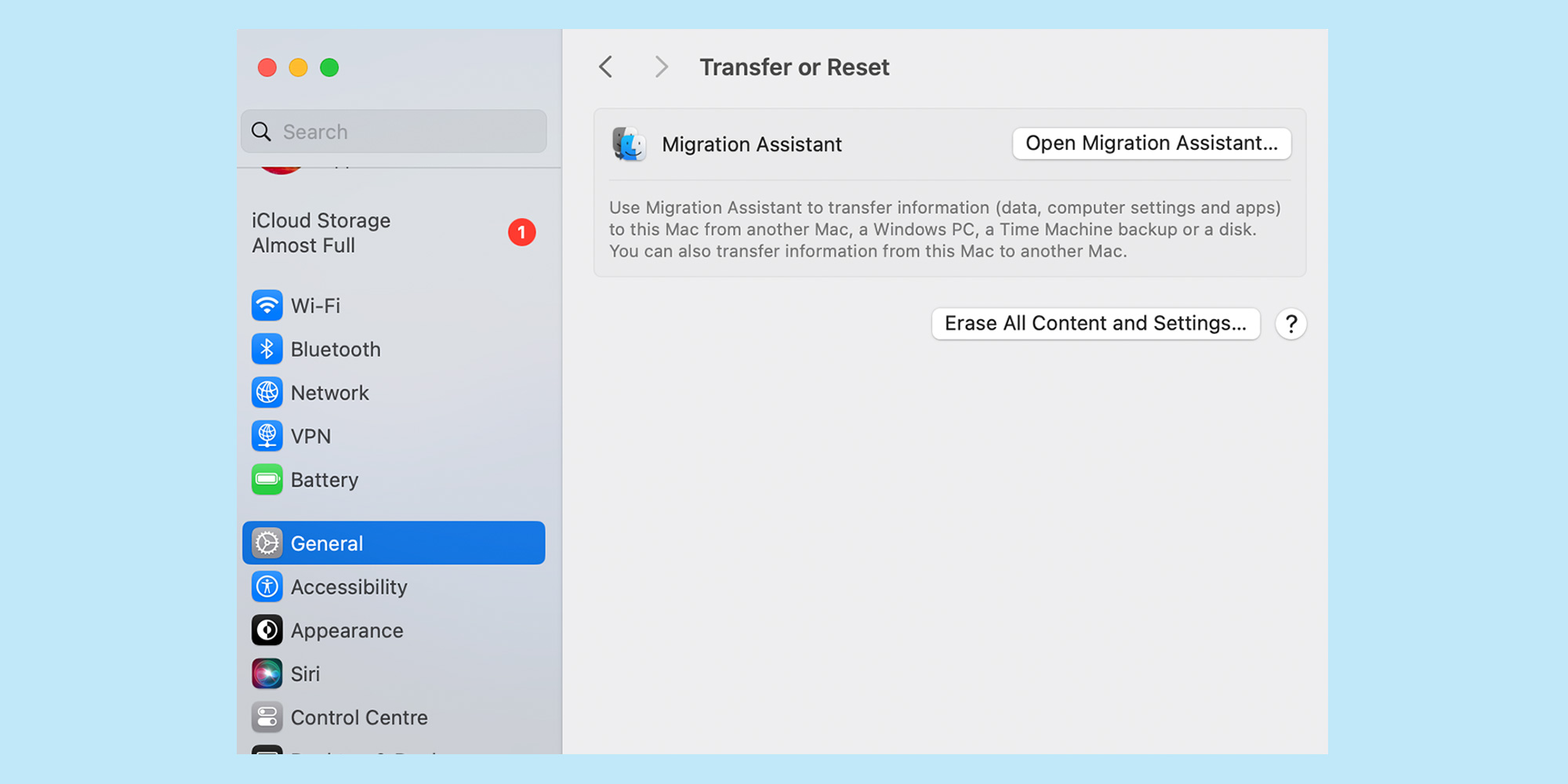 Mac transfer screen