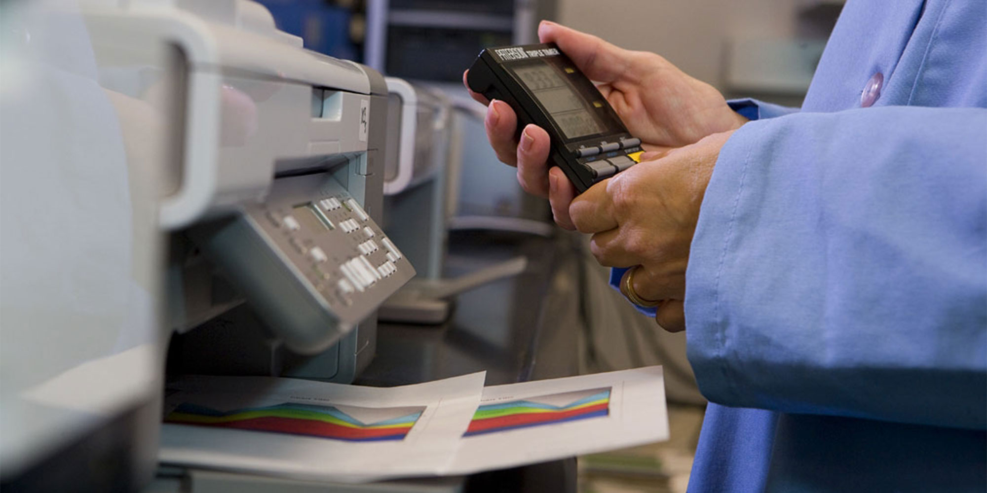Speed of printer timing lab test