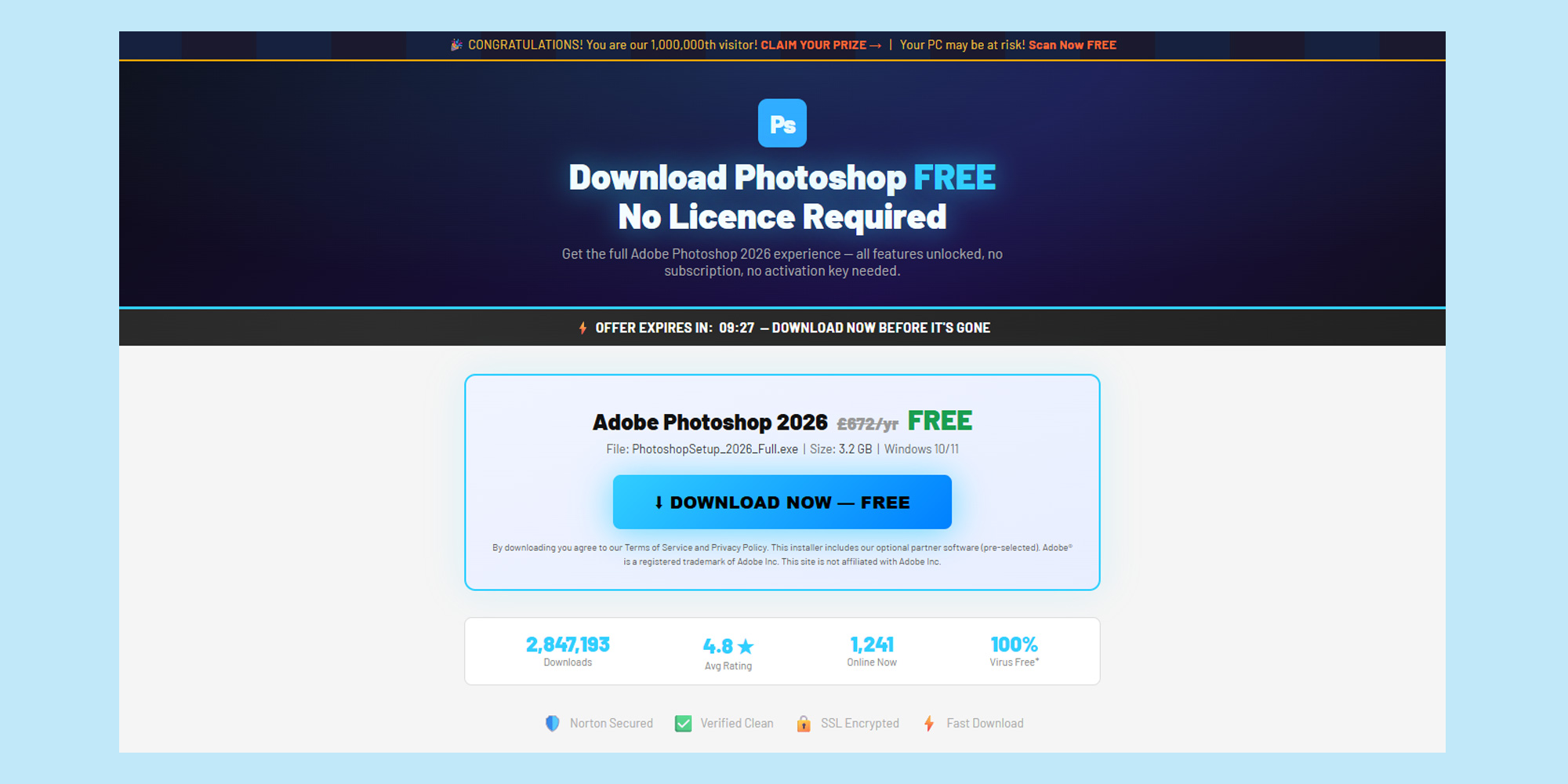 Fake Photoshop website