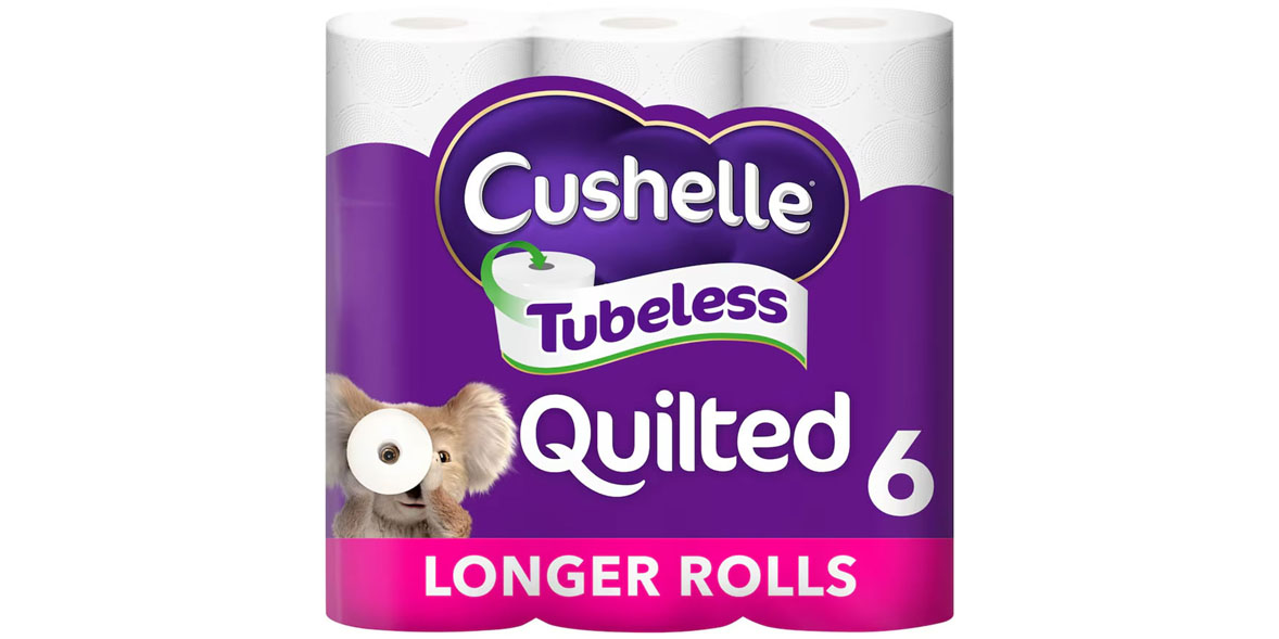 Cushelle Quilted Tubeless toilet paper