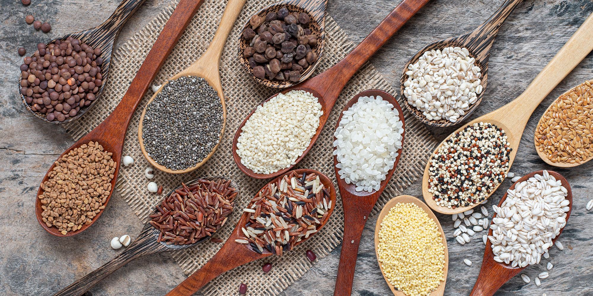 A variety of different types of grain