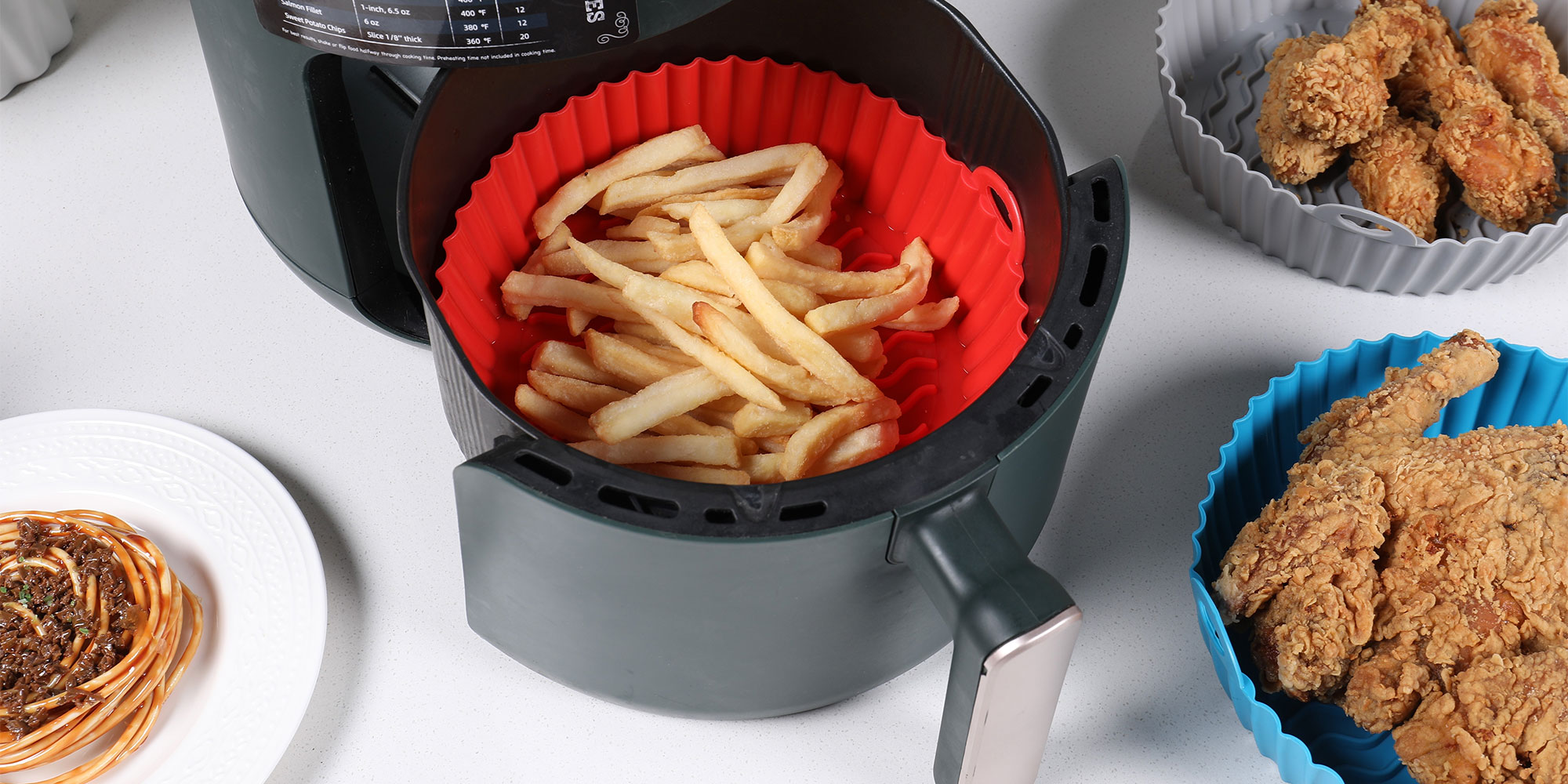 Air fryer with liner