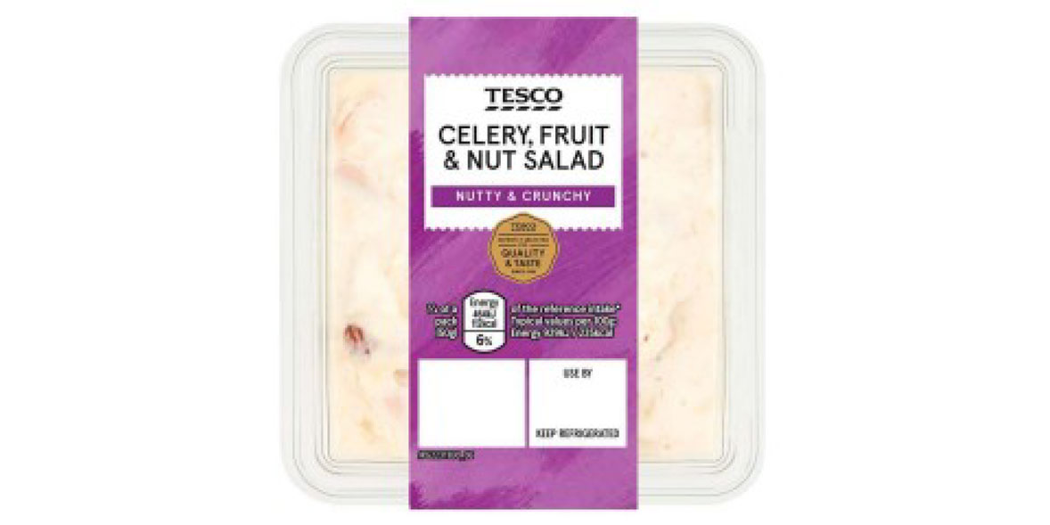 Tesco celery, fruit and nut salad