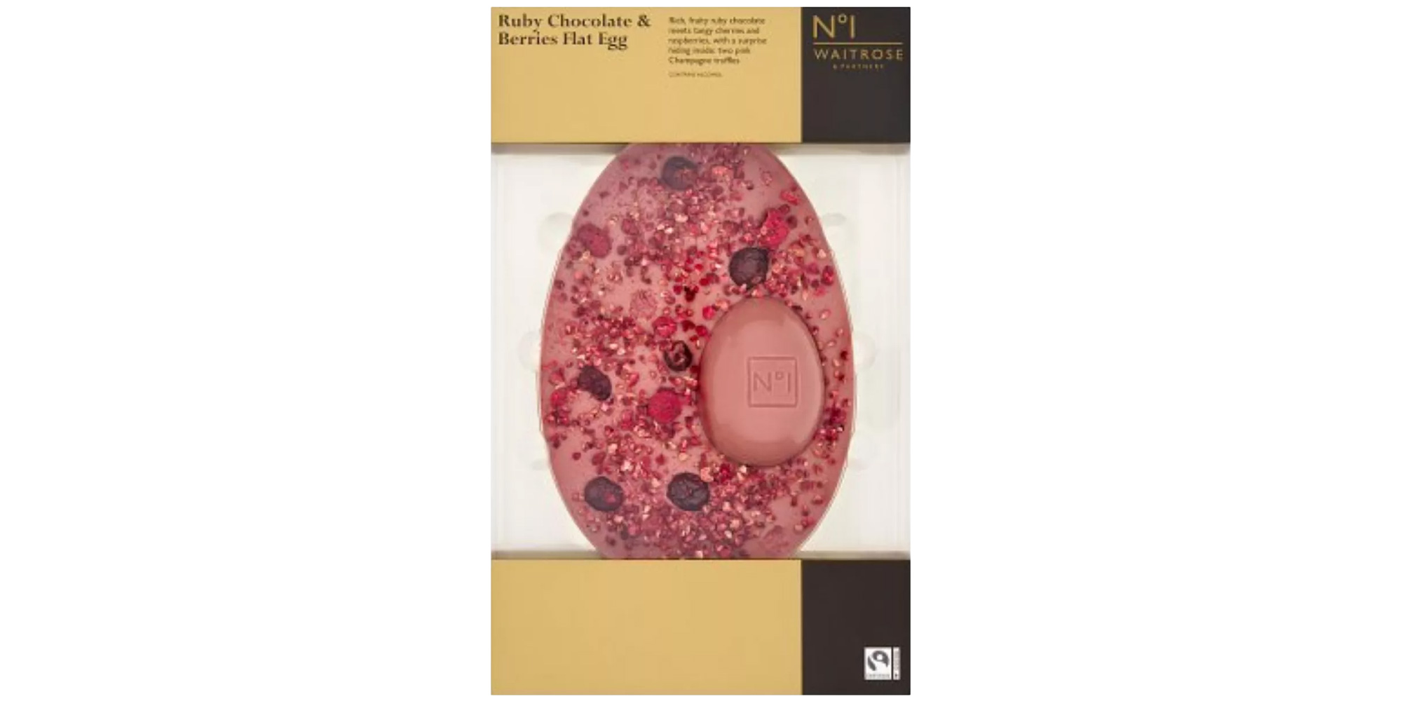 Waitrose No.1 Ruby Chocolate & Berries Flat Egg