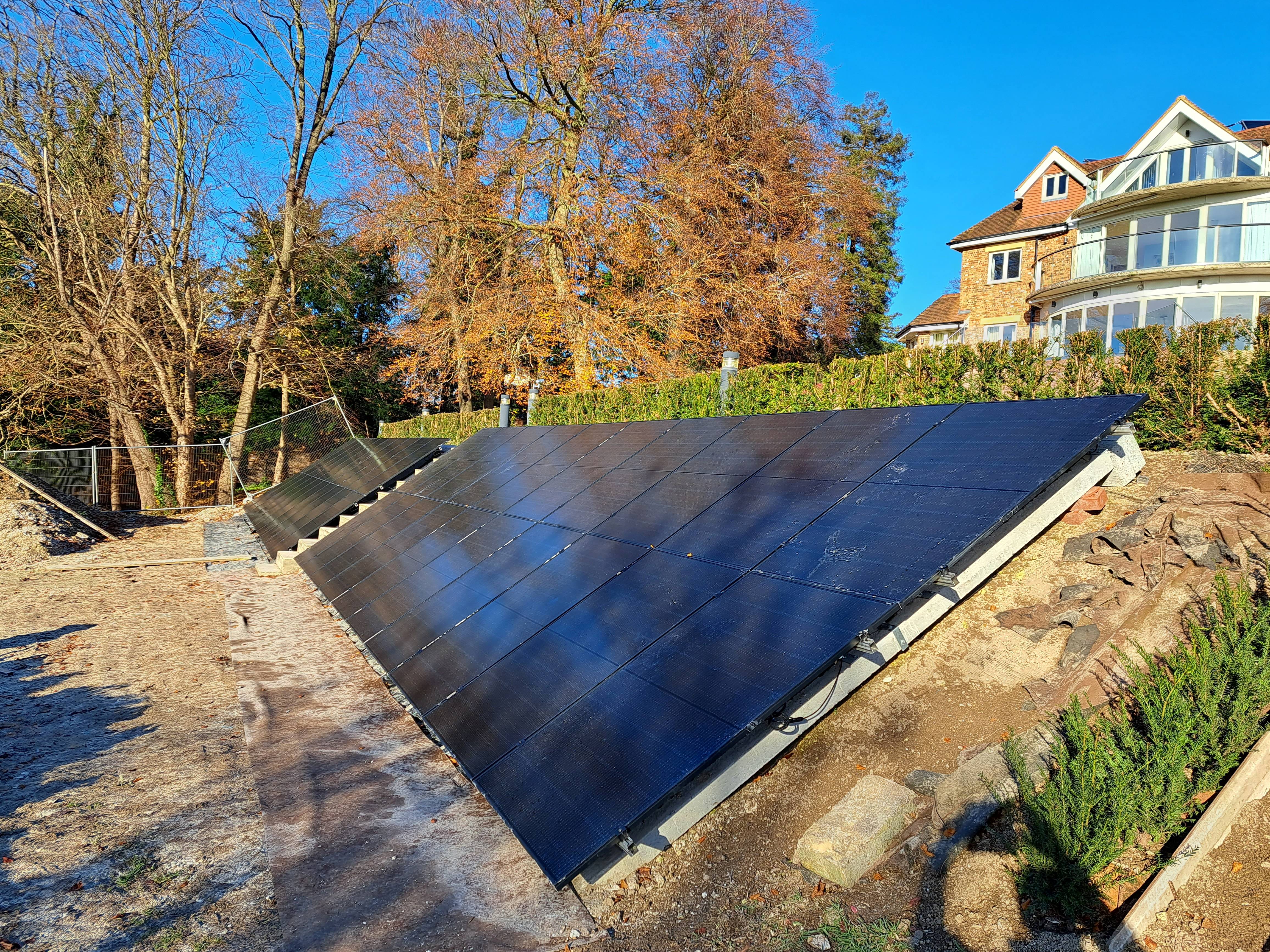 Completed solar panels