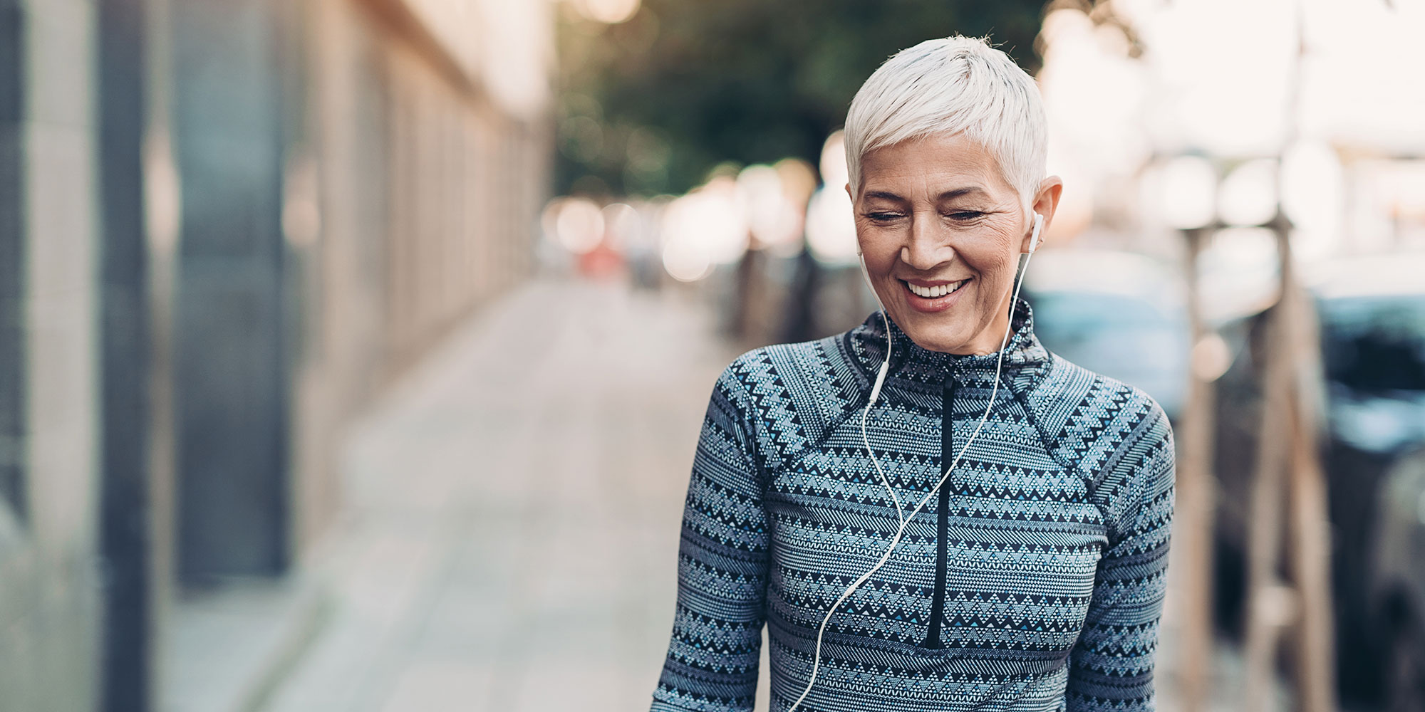 Woman listening to audible