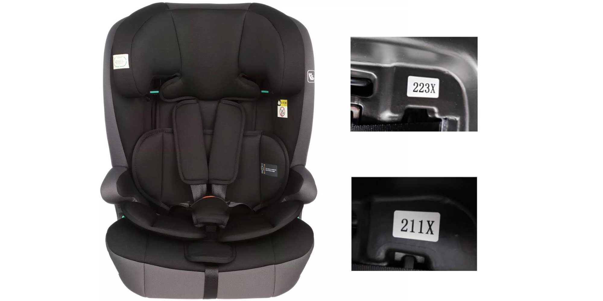 Recalled Halfords car seat