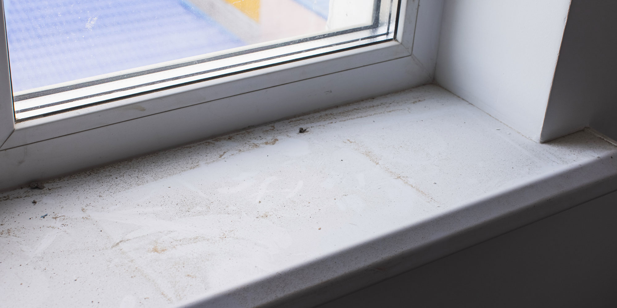 dusty windowsill