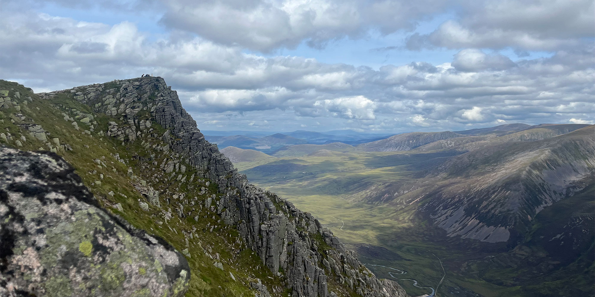 the peak of a summit in the Highlands
