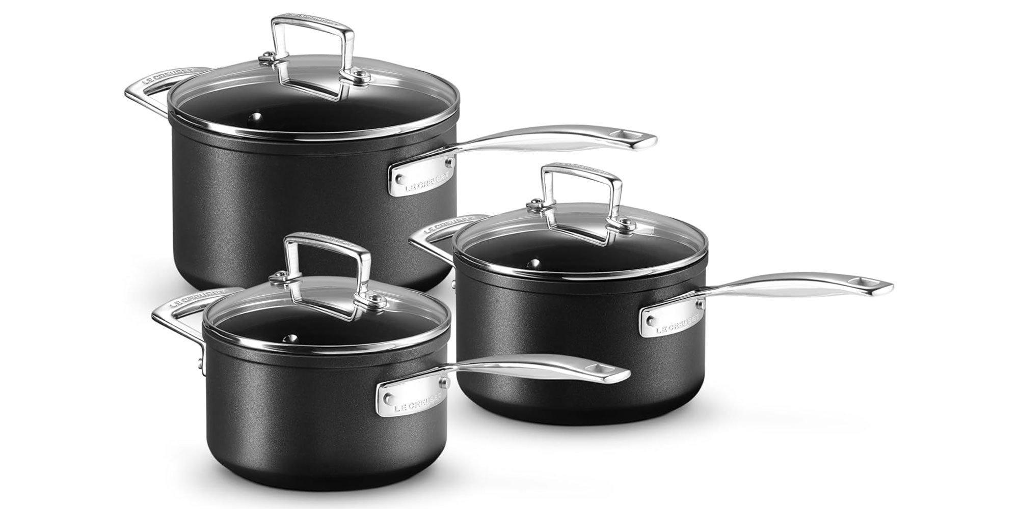 Le Creuset Toughened Non-stick 3-piece Saucepan Set
