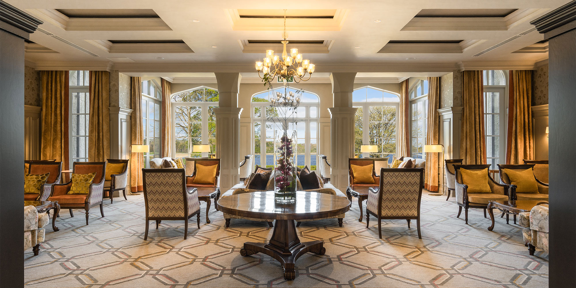 A dining area at Lough Erne Resort