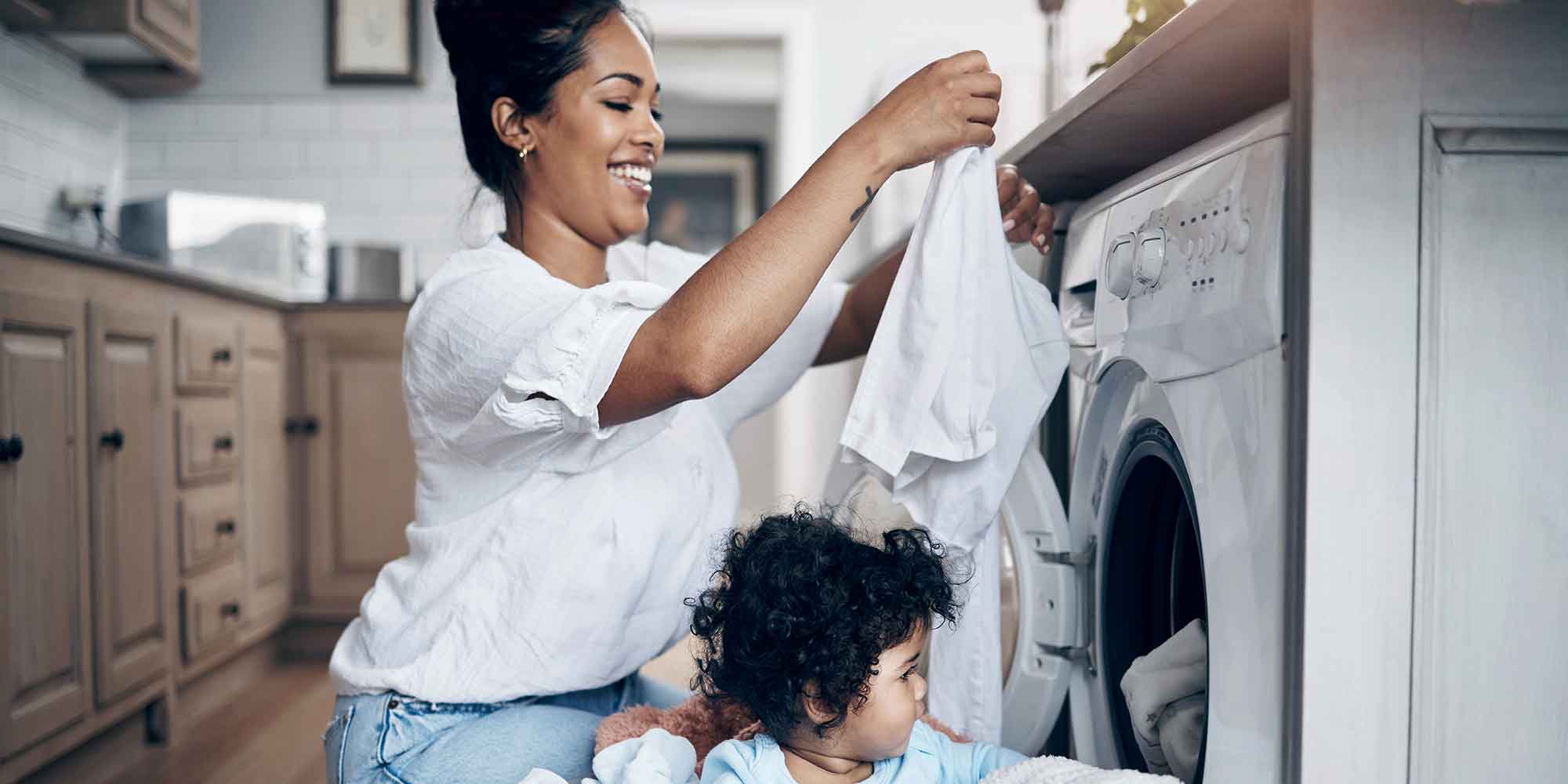 washing cottons and linens in a washing machine